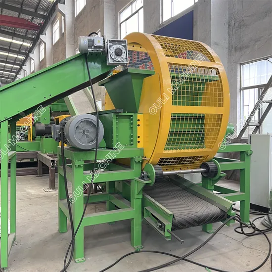 Auatomatic Waste Tyre Recylcing Rubber Powder Making Tire Shredding Machine